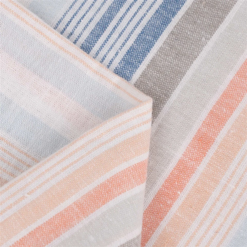 Colorful Striped Pure Linen Fabric factory